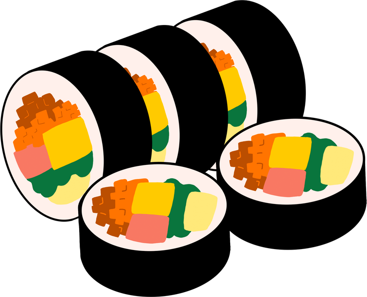 colorful kimbap 김밥